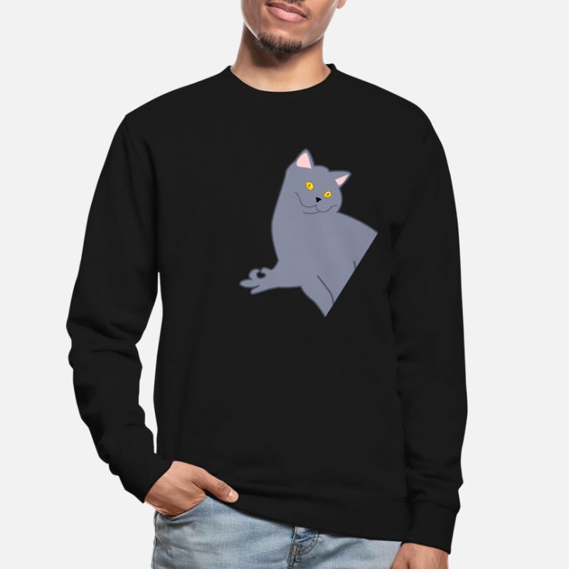 Jeu regardé avec chat Regardé dans Sweat-shirt Unisexe