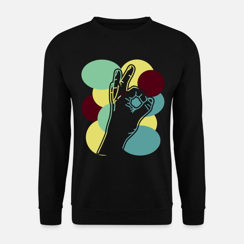Reingeschaut Retro Reingeguckt - Unisex Pullover - Schwarz