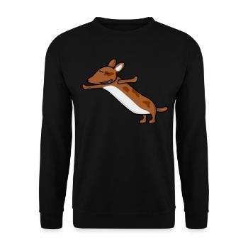 Qigong Qi Gong Dog Chigong - Unisex Sweatshirt - black - Front - Alina (178cm) & Michal (187cm)
