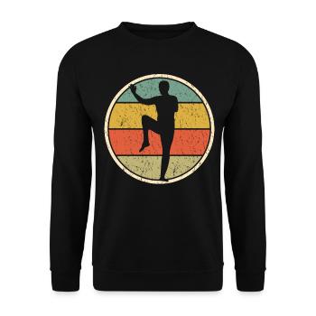Qigong Qi Gong Chigong Rétro - Sweat-shirt Unisexe - noir - Devant - Alina (178cm) & Michal (187cm)