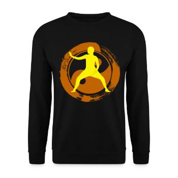 Qigong Karate Qi Gong Chigong - Unisex Pullover - Schwarz - Vorne - Alina (178cm) & Michal (187cm)