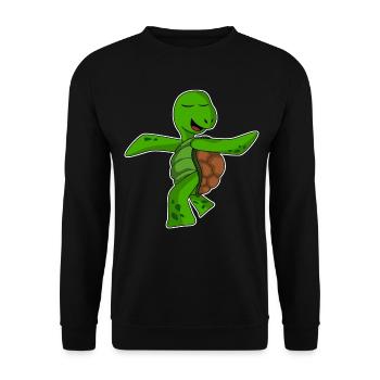 Qigong Qi Gong Turtle - Unisex Sweatshirt - black - Front - Alina (178cm) & Michal (187cm)