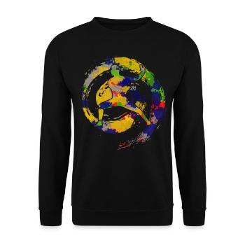 Qigong Qi Gong Karate Chigong - Unisex Sweatshirt - black - Front - Alina (178cm) & Michal (187cm)