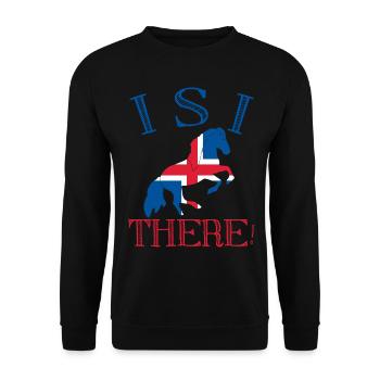 Cheval islandais Chevaux islandais Islandais - Sweat-shirt Unisexe - noir - Devant - Alina (178cm) & Michal (187cm)