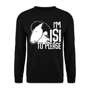 Cheval islandais Cheval Chevaux islandais Islandais - Sweat-shirt Unisexe - noir - Devant - Alina (178cm) & Michal (187cm)
