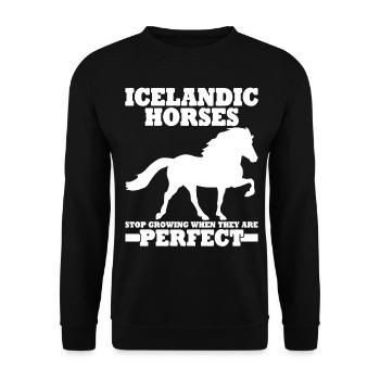 Cheval islandais Tölt Poney islandais Chevaux islandais - Sweat-shirt Unisexe - noir - Devant - Alina (178cm) & Michal (187cm)