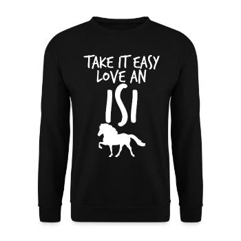 Cheval islandais Poney islandais Chevaux islandais - Sweat-shirt Unisexe - noir - Devant - Alina (178cm) & Michal (187cm)