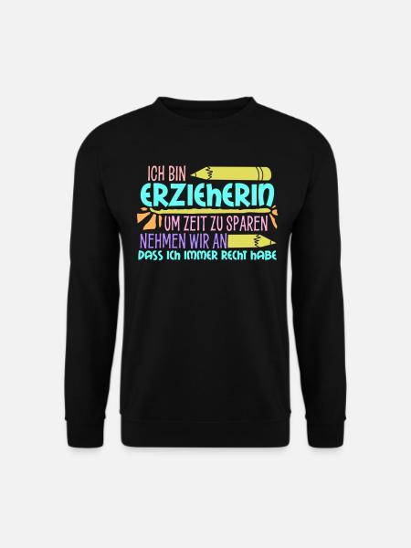 Erzieherin Erzieher Tagesmutter - Unisex Pullover - Schwarz