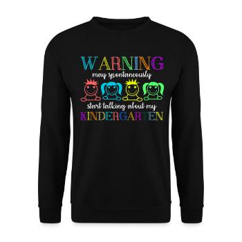 Erzieherin Pädagogin Kita Tagesmutter - Unisex Pullover - Schwarz - Vorne - Alina (178cm) & Michal (187cm)
