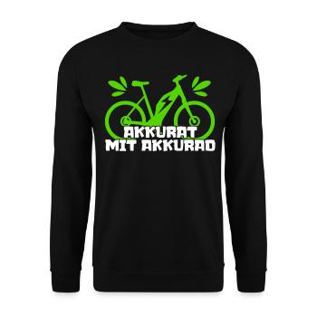 EBike elektrisches Fahrrad E-Bike - Unisex Pullover - Schwarz - Vorne - Alina (178cm) & Michal (187cm)