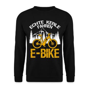 EBike elektrisches Fahrrad E-TB E-Bike - Unisex Pullover - Schwarz - Vorne - Alina (178cm) & Michal (187cm)