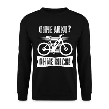 EBike elektrisches Fahrrad Akku E-Bike - Unisex Pullover - Schwarz - Vorne - Alina (178cm) & Michal (187cm)