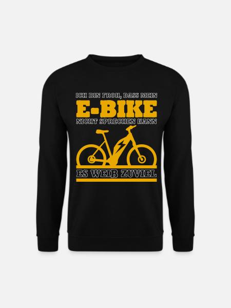 EBike elektrisches Fahrrad Witz E-Bike - Unisex Pullover - Schwarz
