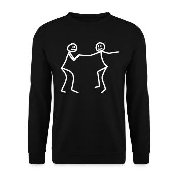 Boogie Woogie Swing Tänzer Boogie-Woogie - Unisex Pullover - Schwarz - Vorne - Alina (178cm) & Michal (187cm)