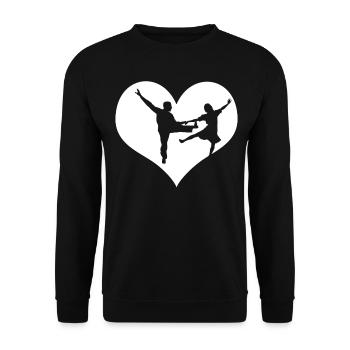 Boogie Woogie Heart Boogie-Woogie Swing - Unisex Sweatshirt - black - Front - Alina (178cm) & Michal (187cm)