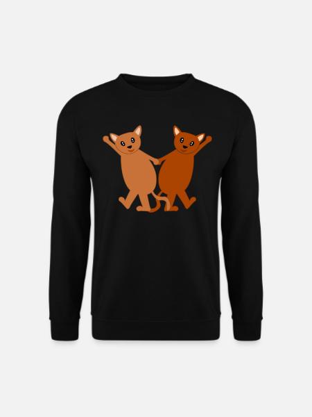Boogie Woogie Katzen Boogie-Woogie Swing - Unisex Pullover - Schwarz