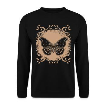 Motte de papillon de nuit Motte Occulte Mystique Goth - Sweat-shirt Unisexe - noir - Devant - Alina (178cm) & Michal (187cm)