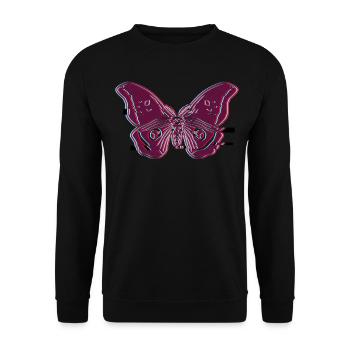 Moth Motten Vaporwave Motte Occulte Goth - Sweat-shirt Unisexe - noir - Devant - Alina (178cm) & Michal (187cm)