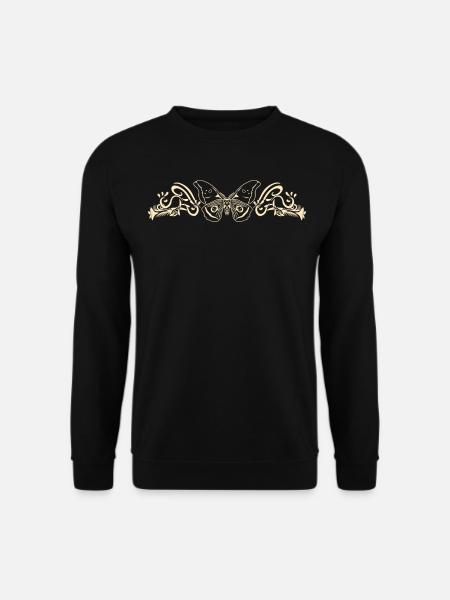 Moth Motten Occult Motte Mystical Goth - Unisex Pullover - Schwarz