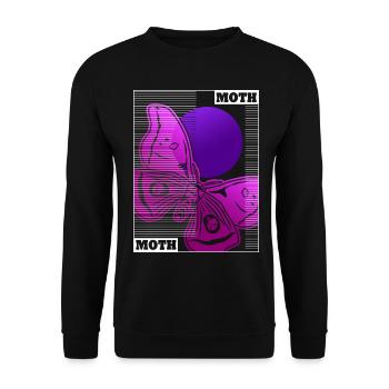 Moth Vaporwave Motten Motte Occulte Goth - Sweat-shirt Unisexe - noir - Devant - Alina (178cm) & Michal (187cm)