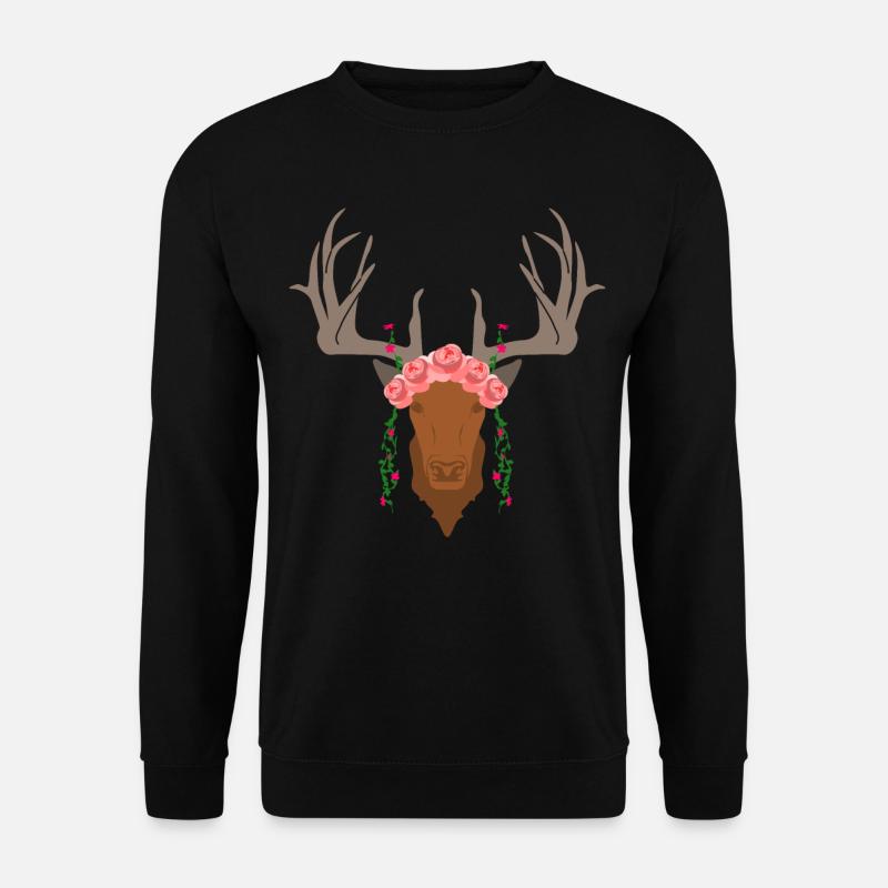 Dirndl Deer Antlers Robe traditionnelle - Sweat-shirt Unisexe - noir