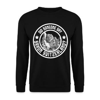 Saxon Switzerland - Unisex Sweatshirt - black - Front - Alina (178cm) & Michal (187cm)