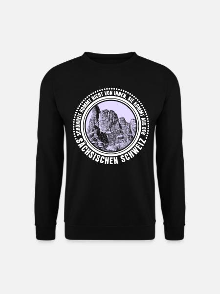 Sächsische Schweiz Wandern Klettern - Unisex Pullover - Schwarz