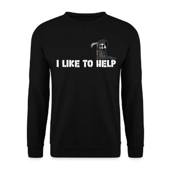 Grim Reaper Saying Joke Grim Reaper - Unisex Sweatshirt - black - Front - Alina (178cm) & Michal (187cm)