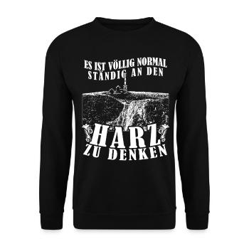 Harz Harzer Wandern Brocken - Unisex Pullover - Schwarz - Vorne - Alina (178cm) & Michal (187cm)