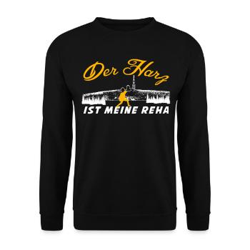 Harz Harzer Reha Urlaub Brocken - Unisex Pullover - Schwarz - Vorne - Alina (178cm) & Michal (187cm)