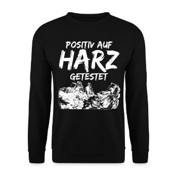 Harz Harzer Urlaub Wandern Brocken - Unisex Pullover - Schwarz - Vorne - Alina (178cm) & Michal (187cm)