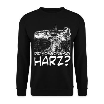 Harz Hiking Hike Harzer Brocken - Unisex Sweatshirt - black - Front - Alina (178cm) & Michal (187cm)
