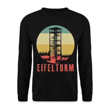 Eifel Eifeler Eifelturm Berge Eifler - Unisex Pullover - Schwarz - Vorne - Alina (178cm) & Michal (187cm)