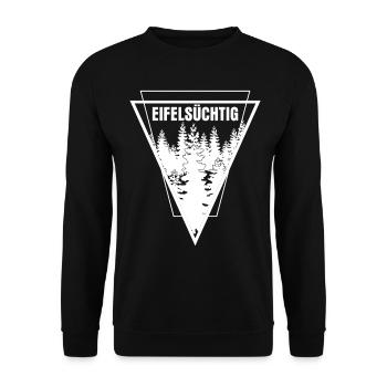 Eifel Eifelsüchtig Wandern Berge Eifler - Unisex Pullover - Schwarz - Vorne - Alina (178cm) & Michal (187cm)