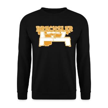Drechseln Drechselbank Drechsler - Unisex Pullover - Schwarz - Vorne - Alina (178cm) & Michal (187cm)