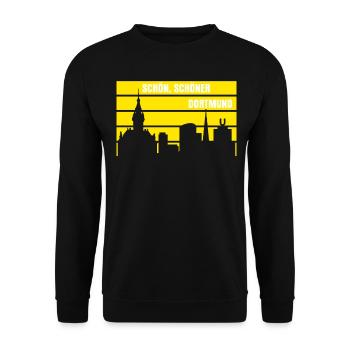 Dortmunder Stadt Schöner Dortmund - Unisex Pullover - Schwarz - Vorne - Alina (178cm) & Michal (187cm)