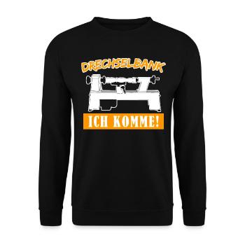 Drechseln Spruch Drechselbank Drechsler - Unisex Pullover - Schwarz - Vorne - Alina (178cm) & Michal (187cm)