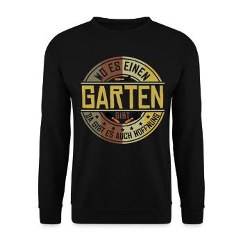 Gärtner Gartenbau Galabauer Galabau - Unisex Pullover - Schwarz - Vorne - Alina (178cm) & Michal (187cm)
