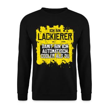 Autolackierer Fahrzeuglackierer Airbrush - Unisex Pullover - Schwarz - Vorne - Alina (178cm) & Michal (187cm)
