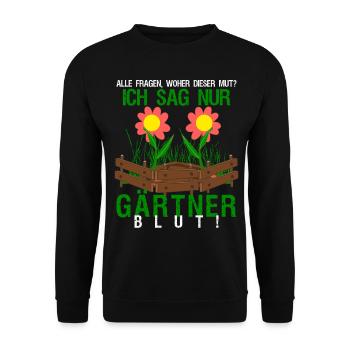 Gärtner Galabau Gartenbau Galabauer - Unisex Pullover - Schwarz - Vorne - Alina (178cm) & Michal (187cm)