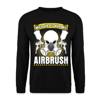 Autolackierer Lackierer Maler Airbrush - Unisex Pullover - Schwarz - Vorne - Alina (178cm) & Michal (187cm)