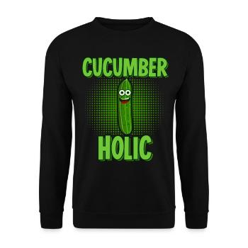 Gurke Gemüse Gärtner Saure Gurken - Unisex Pullover - Schwarz - Vorne - Alina (178cm) & Michal (187cm)