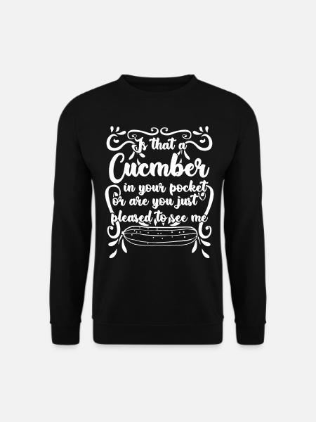 Gurke lustiger Spruch mit Gurken - Unisex Pullover - Schwarz