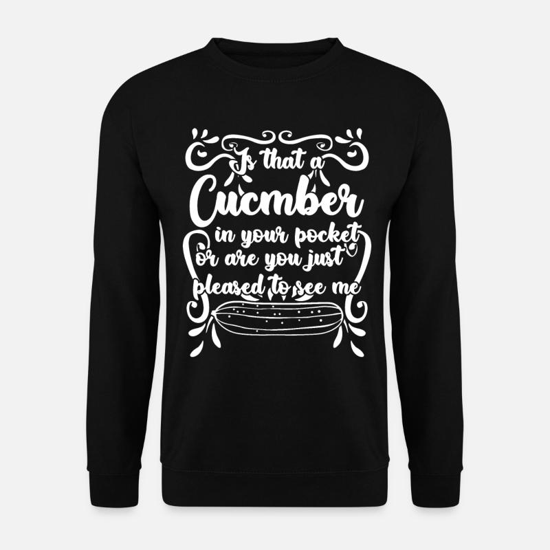 Gurke lustiger Spruch mit Gurken - Unisex Pullover - Schwarz
