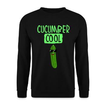 Cucumber Gardener Vegetable Gardener Cucumbers - Unisex Sweatshirt - black - Front - Alina (178cm) & Michal (187cm)