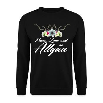 Allgäu Allgäuerin Allgäuer - Unisex Pullover - Schwarz - Vorne - Alina (178cm) & Michal (187cm)