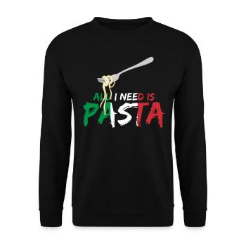 Italie Pâtes Corse Sicile Sardaigne - Sweat-shirt Unisexe - noir - Devant - Alina (178cm) & Michal (187cm)