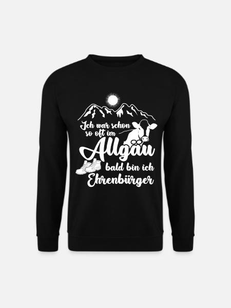 Allgäu Alpen Ehrenbürger Allgäuer - Unisex Pullover - Schwarz