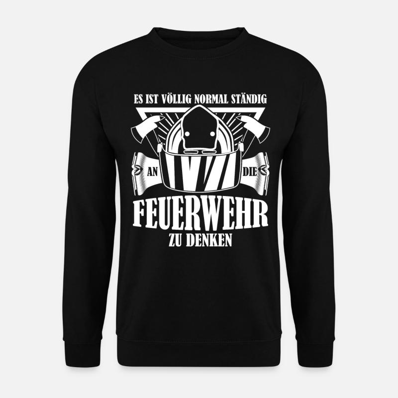 Jugendfeuerwehr Spruch Witz Feuerwehr - Unisex Pullover - Schwarz