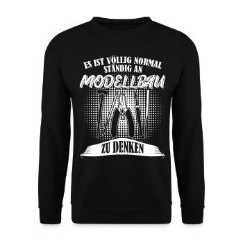 Modellbau Modellbahn Modellbauer - Unisex Pullover - Schwarz - Vorne - Alina (178cm) & Michal (187cm)